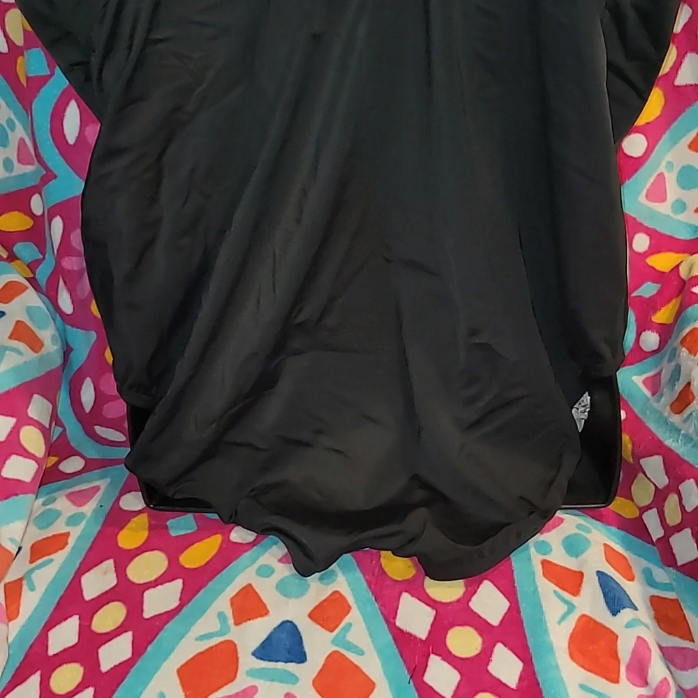 Floral Black Women's Swimsuit (Plus)